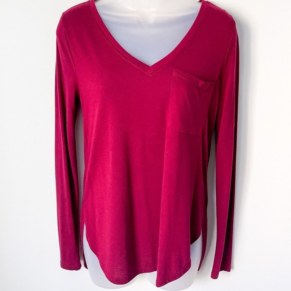ARIZONA JEAN CO | Burgundy Long Sleeve Tee